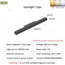 QIUBOSS Modern Magnetic Track Lights Embedded LED Spotlight Downlight Living Room Without Main Light Lighting Grille Lamp Series