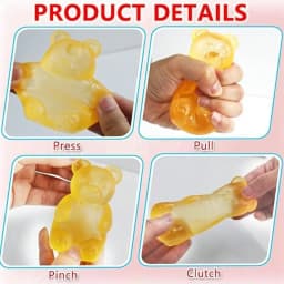 NEEDOH Soft Gummy Bear Fidget Squeeze Toy TPR Sensory Stress Relief Toy Kids Birthday Party Gift