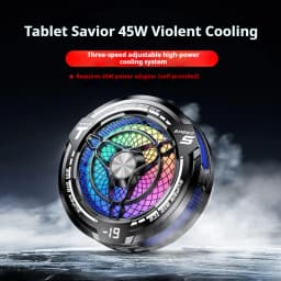 New 45W Semiconductor Tablet Cooler Large Area Powerful Cooling Magnetic RGB Phone Cooler for Pad/Gaming Phones with Lights