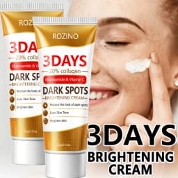 3 Day Pore +Dark Spot Brightening Cream, Containing Collagen, Niacinamide, and Vitamin C, Deeply Moisturizes, Reduces the Appearance of Dark Spots, Tightens Pores, Evens Out and Brightens Skin Tone, Quickly Brightens Skin Tone, Suitable for All Skin Types