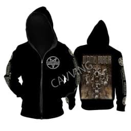 New Fashion Printed DIMMU BORGIR Loose Metal Rock Zipper Hoodies Gothic Top Harajuku Cotton Unisex Clothing V2