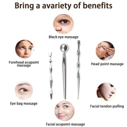 Face Care Tool Point Probe Pen Massager For Face Facial Reflexology Massage Tool Retractable Acupuncture Pen