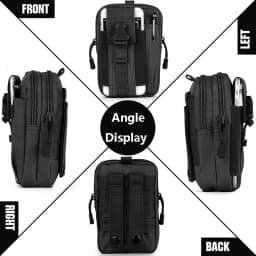 Universal EDC Tactical Molle Pouch Waist Bag with Cell Phone Holster Outdoor Gear Tool Gadget Pocket Belt Bags