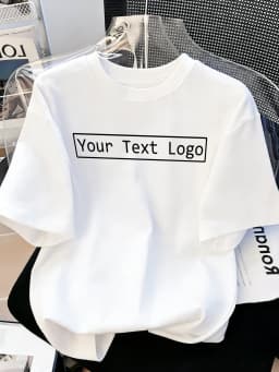 Customized Personalized Your Text Logo Female T Shirts Cotton Breathable Soft Workwear Casual Loose Home Clothes Trendy Y2K Tee