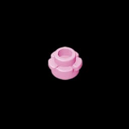 Gobricks GDS-1436 Plate, Round 1 x 1 with Flower Edge (5 Petals) compatible with lego 24866 pieces of children's DIY