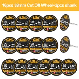 18/52pcs 1-1/2" Mini Cut Off Wheels Fiberglass Reinforced Cutting Disc Accessories With Mandrels Abrasive Tools For Rotary Tool