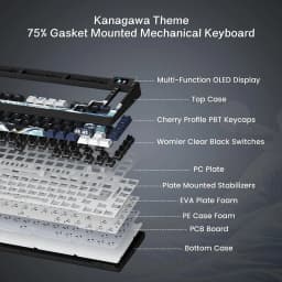 Womier S-K80 Gamer Keyboard with Color OLED Display Mechanical Gaming Keyboard Hot Swappable Gasket Mount RGB Custom Keyboard