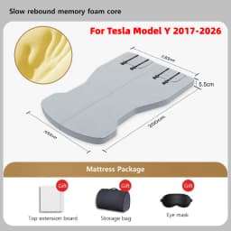 Car Mattress for Camping Trunk Memory Foam Mattress Foldable Memory Foam Car Bed Non-Slip Design for Tesla Model Y 3 2021-2026