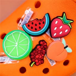 Original Various Fruit Designer Shoe Charms 5pcs/lot Clog Buckle Accessories Luxury Upper Jewelry Decorations Gift Preferred