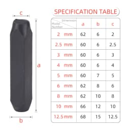 QJH Number Stamp (0-9) Letter Stamp Set (A-Z) Punch Perfect for Imprinting Metal Stamping Kit, Plastic, Wood, Leather 2-12.5MM