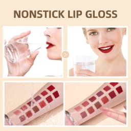 QIBEST 12 Colors Matte Liquid Lipstick Sets Lip Gloss Waterproof Long Lasting Sexy Red White Black Nude Lipgloss Makeup Sets