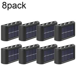 1/2/4/8Pack Solar Powered Wall Lights Outdoor Waterproof LED Solar Light Up and Down Luminous Lighting for Garden Fence Decor