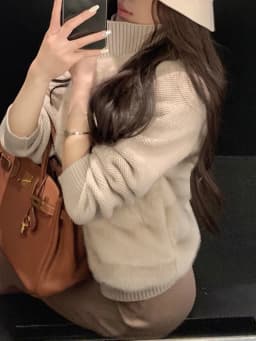 Warm Knitted Short down Jacket 2024 Winter New Design White Mink Fur Insert Cotton Women's Outerwear Stylish Commute Style