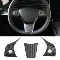 for Tesla Model Y 3 2023 ABS Carbon Fiber Center Console Wrap Cover Kit Dashboard Armrest Door Side Trim Sticker Accessories