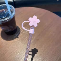 Cute Bear Straw With Dust Cover Cap Silicone Kawaii Cat Claw Straw Stoppers For Tumbler Pink Straws Tip Cover Protector 7mm