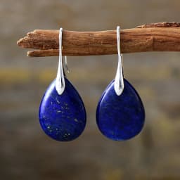Classy Designer Hook Natural Stone Dangling Huggie Woman Waterdrop Earrings Elegant Gems Jewellery Creative Gifts