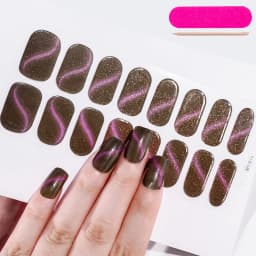 Semi Cured Wraps Fast Gel Nail Sticker Soild Nail Gel Wraps Adhesive Full Cover Gel Nail Decal UV Lamp Cured Manicure Decoration