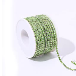 DUCRYSTAL 10Yard/Roll Crystal Rhinestone Chain Trim for Sewing Craft DIY Decoration Jewelry Rhinestones Chain for Wedding Dress