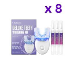 Oralhoe Teeth Care Set Oral Hygiene Remove Stains Dental Blue Light No Sensitivity For Travel Beauty Teeths Bleach Clean Gel Kit