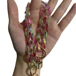 Colorful Resin Chains for Womens Bag Shoulder Strap Acrylic Chain Purse Replace Handle Handbag Parts Hardware Accessories