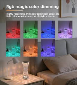 Creative Curvy Waist Crystal Table Lamp Touch Control Romantic Atmosphere Night Light Decorative Gift Lamp for Bedroom Bedside