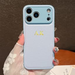 Personalized Luxury Customized Name 3D DIY Hot Engrave Faux Leather Phone Case For iPhone 17 16 15 14 13 Pro Max Plus Air