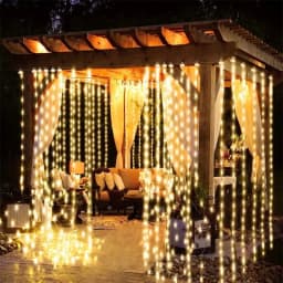 Holiday LED Curtain Light String USB Powered 8 Modes Christmas New Year Party Lights Home Wedding Birthday Room Decor Aesthetic