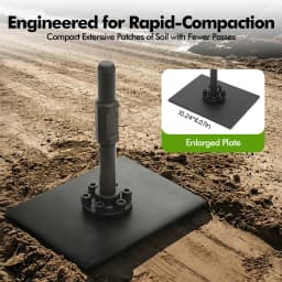 Jack Hammer Tamper Compressor Tamper Plate Tamping Shaft Plate Heavy-duty Tamping Plate 27x26x20.5cm