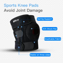 1PC Adjustable Knee Brace Open Patella Knee Support for Men Women Breathable Knee Wrap for Sports Running Fitness