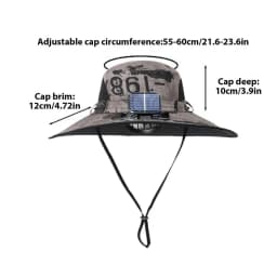 Fishing Hat With Solar Fan Hat With Rechargeable Fan Lightweight Fishing Hats Outdoor Sunshade For Mountaineering Outdoor