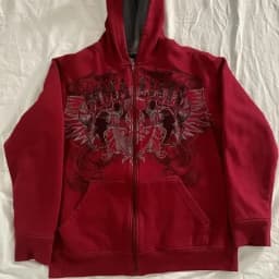 Gothic Wing Graphic Print Black Zip Up Hoodie Vintage Grunge Cross Pattern Oversized Soft Streetwear Y2K Punk for Men Daily Wear