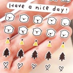 Korean Import Suatelier Mini Polar Bear Forest Paper Stickers Scrapbooking Diy Journal Cute Deco Kawaii Stationery Sticker 107