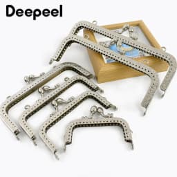 1/2/5Pcs Silver Embossed Metal Purse Frame Kiss Clasp  8.5-20cm Bag Handle for Handbag Wallet WovenBag DIY Handmade Accessories