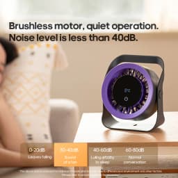 4000mAh Outdoor Desktop Fan Angle Adjustable 100 Speeds Wall Mount Portable Fan With Remote Control and Touch Screen Cooling Fan