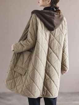 Korean Style Loose Winter Jacket Women's Thickened Cotton Padded Coat Long Zipper Hooded Mid-Length Outerwear