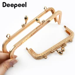2Pcs 85-200mm Metal Embossed Pattern Purse Frame Square Bag Handle Handbag Kiss Clasp Lock Buckle Bracket Hardware Accessories