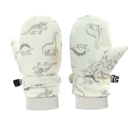 Children Waterproof Skiing Fleece Lined Mittens Dinosaur Patterned Winter Gloves Kids Outdoor Cold Weather Accessories