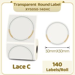 M110 M200 M221 2' Color Circle Thermal Sticker Label Self-Adhesive Round Direct Sticker Label for DIY Logo Design QR Code 1 Roll