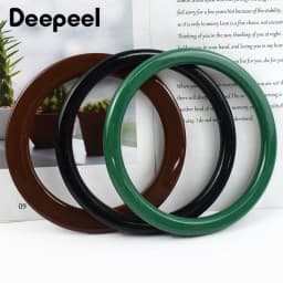 2/4/10Pcs Deepeel 10/11.4cm Round Plastic Bag Handle Purse Frame Handbag Kiss Clasp Bracket DIY Handmade Bags Sewing Accessories