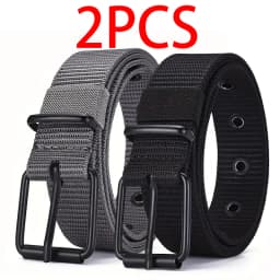 3pcs Men's Casual Canvas Belt, Golf Belt, Durable Outdoor Sports Pants Belt, Jeans Belt, Suitable for Daily Leisure and Sports