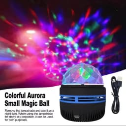 LED Starry Sky Projector Light with Remote Control USB Colorful Christmas Night Light for Magic Ball Stage KTV Room Decorations
