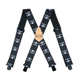 Mens Suspenders 2" Wide Adjustable and Elastic Braces X Shape with Very Strong Clips - Heavy Duty tape measure suspenders formen