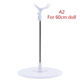 Adjustable Stainless Steel Doll Display Stand, Universal 36/42/48/60cm Support Holder