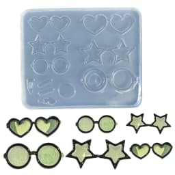 Resin Shaker Mold Flowers Small Flexible Pendant for Keychain Hollow Silicone Mold Epoxy Jewelry Making Pendant Quicksand Mould