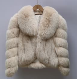 Women's Luxury Natural Fox Fur Jacket Long Turn-Down Collar Real Fox Fur Jacket Turn-down Collar Luxury