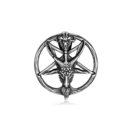 Gothic Vintage Pentagram Satanic Sheep Pendant Necklace For Men Punk Stainless Steel Biker Animal Necklaces Amulet Jewelry Gifts