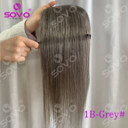 Remy Human Hair Topper Without Bangs 10×12CM Hand Stitched 360°3D Invisible Hair Piece Natural Cover For Thinning Hair