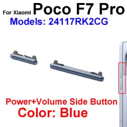 For Xiaomi Poco x7 Poco x7 f7 Pro On Off Power Volume Side Button Volume Power On Off Key Side Button Flex Cable Repair Parts