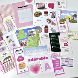 Sharkbang Full Set OAB Sticker Moodpack Decorative Paper Materials INS Korean Journal Scrapbooking Decor Stickers Supplies Set