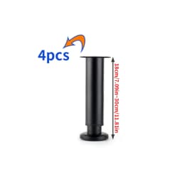 4pcs Adjustable Height Furniture Support Legs, Black Telescopic Table Legs, Used for Tables, Bed Frames, TV Cabinets, Sofas